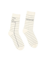 Library Card (White) Socks - Large 