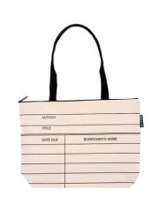 Library Card Zippered Market Tote 