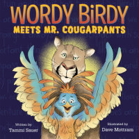 Book cover for Wordy Birdy Meets Mr. Cougarpants