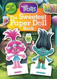 Book cover for The Sweetest Paper Doll Book (DreamWorks Trolls)