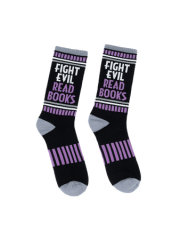 Fight Evil, Read Books Gym Socks - Small