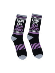 Fight Evil, Read Books Gym Socks - Small 