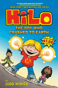 Book cover for Hilo Book 1: The Boy Who Crashed to Earth
