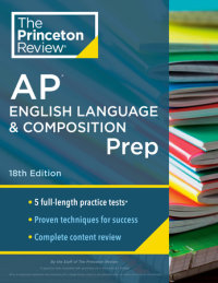 Book cover for Princeton Review AP English Language & Composition Prep,  18th Edition