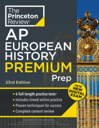 Cover of Princeton Review AP European History Premium Prep, 23rd Edition