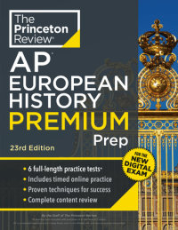 Cover of Princeton Review AP European History Premium Prep, 23rd Edition cover