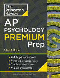 Cover of Princeton Review AP Psychology Premium Prep, 22nd Edition cover