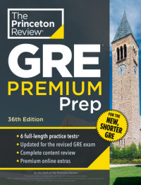 Book cover for Princeton Review GRE Premium Prep, 36th Edition