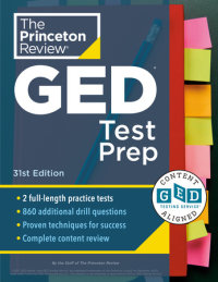 Book cover for Princeton Review GED Test Prep, 31st Edition