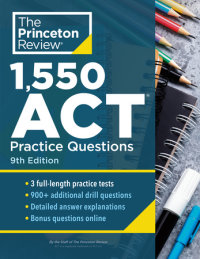 Book cover for 1,550 ACT Practice Questions, 9th Edition