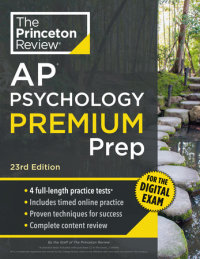 Book cover for Princeton Review AP Psychology Premium Prep, 23rd Edition