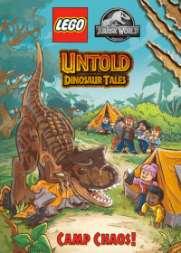 Book cover for Untold Dinosaur Tales #2: Camp Chaos! (LEGO Jurassic World)