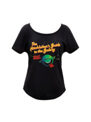 The Hitchhiker's Guide to the Galaxy (Black) Women Relaxed Fit T-Shirt Large 