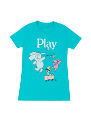 ELEPHANT & PIGGIE Play Women's Crew T-Shirt X-Small 