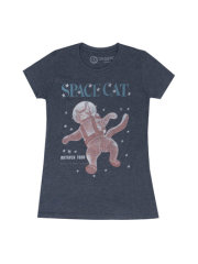 Space Cat Women's Crew T-Shirt  Small 