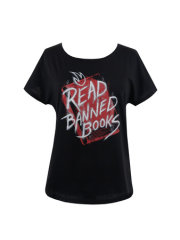 Read Banned Books (Graffiti Art) Women's Relaxed Fit T-Shirt Large