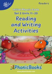 Phonic Books Dandelion Readers Reading and Writing Activities Set 2 Units 11-20 Twin Chimps (Two Letter Spellings sh, ch, th, ng, qu, wh, -ed, -ing, -le)