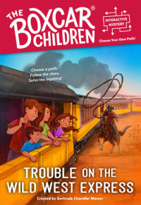 Book cover for Trouble on the Wild West Express