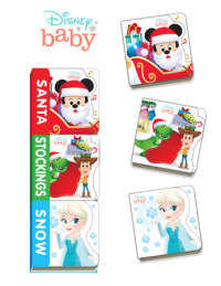 Book cover for Disney Baby: Santa, Stockings, Snow