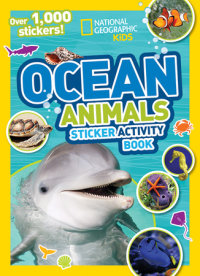 Book cover for National Geographic Kids Ocean Animals Sticker Activity Book