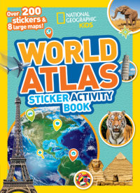 Book cover for National Geographic Kids World Atlas Sticker Activity Book