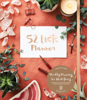 52 Lists Planner Undated 12-month Monthly/Weekly Spiralbound Planner with Pocket  (Coral Crystal) 