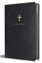 Biblia Reina Valera 1960 Tamaño grande, letra grande piel negra con cremallera /  Spanish Holy Bible RVR 1960 Large Size Large Print Black Leather with Zipper 