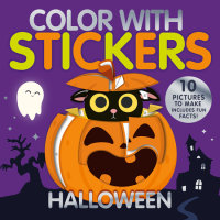 Book cover for Color with Stickers: Halloween