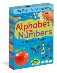 Book cover for Alphabet and Numbers: 4 Activity Book Boxed Set with Stickers