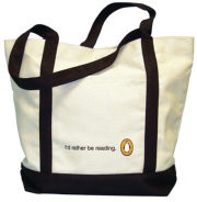 Tote: I'd Rather Be Reading (White) 