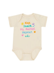 Nap. Snack. Ms. Rachel. Repeat Baby Bodysuit - 6 Mo 