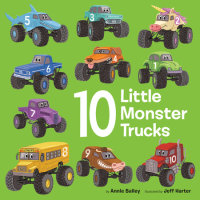 Book cover for 10 Little Monster Trucks