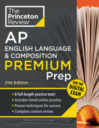 Book cover for Princeton Review AP English Language & Composition Premium Prep, 21st Edition