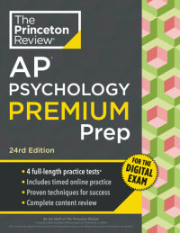 Book cover for Princeton Review AP Psychology Premium Prep, 24th Edition