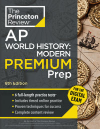 Book cover for Princeton Review AP World History: Modern Premium Prep, 8th Edition
