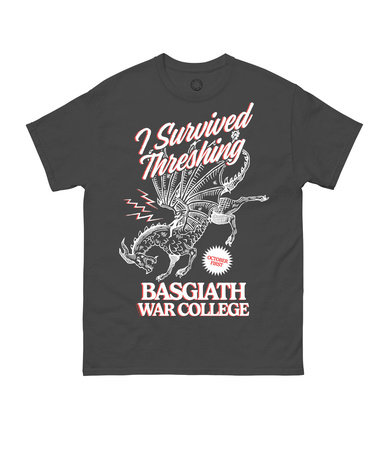 Rebecca Yarros's Fourth Wing: I Survived Threshing Unisex T-Shirt X-Large