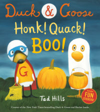 Book cover for Duck & Goose, Honk! Quack! Boo!