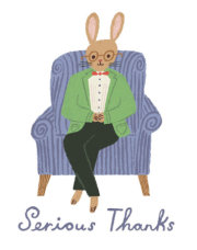 Love Muchly Greeting Cards: Thank You - Serious Thanks to You (Pack of 6) 