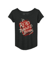 Read Banned Books (Graffiti Art) Women's Relaxed Fit T-Shirt Medium 