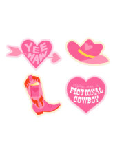Fictional Cowboy Stickers - Sticker Set of 4 