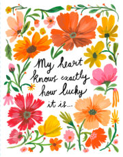 Love Muchly Greeting Cards: Love - My heart knows exactly how lucky it is (Pack of 6) 