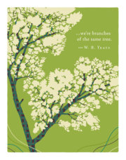 Positively Green Greeting Cards: Love - We're branches of the same tree (Pack of 6) 