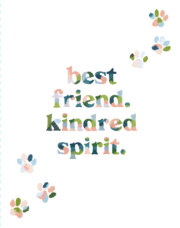 Love Muchly Greeting Cards: Pet Sympathy - Best friend. Kindred Spirit (Pack of 6) 