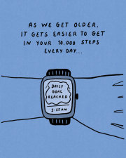 Humor Us Greeting Cards: Birthday - As we get older, it gets easier (Pack of 6) 