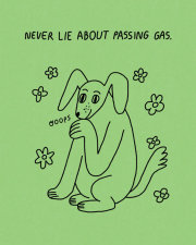 Humor Us Greeting Cards: Just For Laughs - Never lie about passing gas (Pack of 6) 