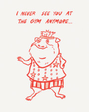 Humor Us Greeting Cards: Just For Laughs - I never see you at the gym (Pack of 6) 