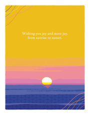 Positively Green Greeting Cards: Birthday - Wishing You Joy and More Joy, from Sunrise to Sunset (Pack of 6) 