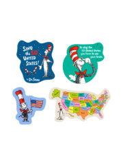 Dr. Seuss: Sing the 50 United States! Stickers - Sticker Set of 4 