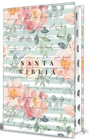 Biblia RVR 1960 letra grande tamaño manual, tapa dura, Cantar de Cantares, flores rosadas con índice / Spanish Bible RVR 1960 Handy Size Large Print Hardcover 