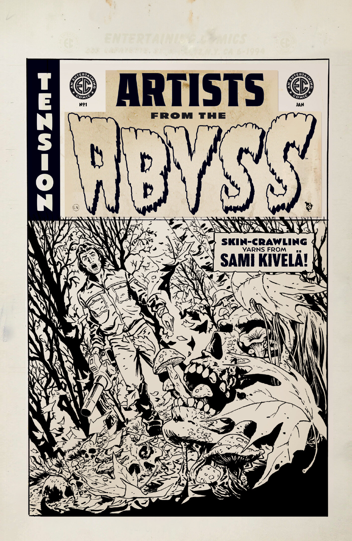 EC Artists From The Abyss Sami Kivelä #1 One Shot Cover B Sami Kivelä Black & White Artist Editon 1:20 Variant